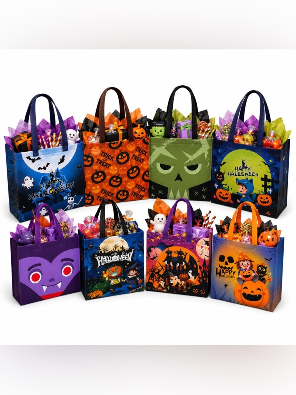 Spooky Halloween Treat Bags – 8 Pack